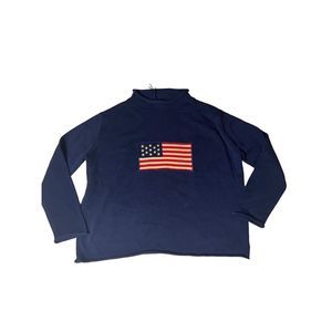 Tuckernuck Navy Sweater with American Flag